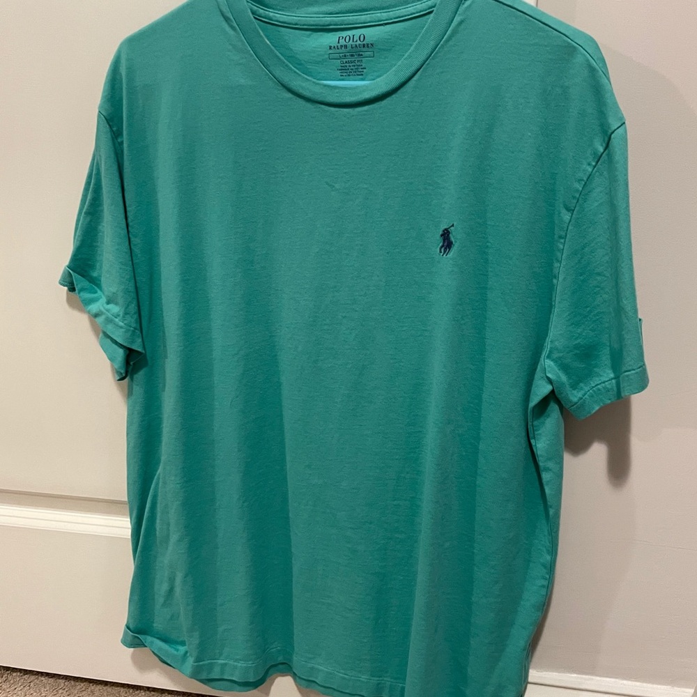 Aqua polo tee